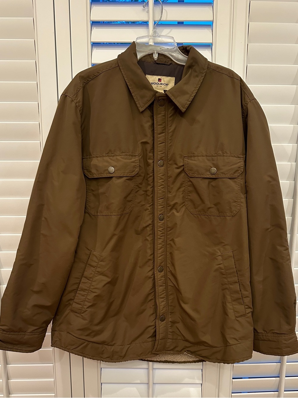 Woolrich Vintage Men's Performance Sherpa Lined Jacket in Nutmeg - Size L
